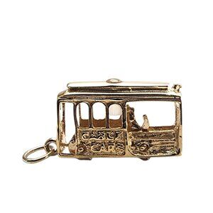 14k Yellow Gold San Francisco Cable Car Charm #22843